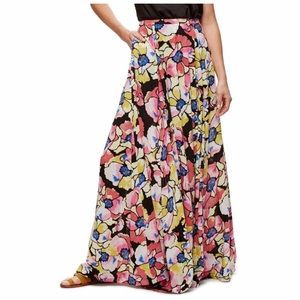 Free people printed floral maxi skirt